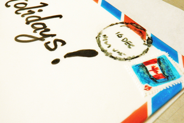 Штамп і марка на конверті з мастики